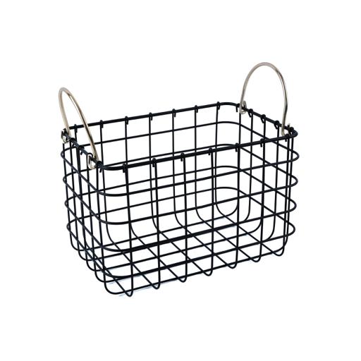 display image 2 for product Rectangular Fruit Basket Set 22.8x15.3x15.3Cm - Portable Stackable Durable Bold Wire Design | Keep Dry | Storage Container Ideal for Fruits, Vegetable & More for Indoor & Outdoor
