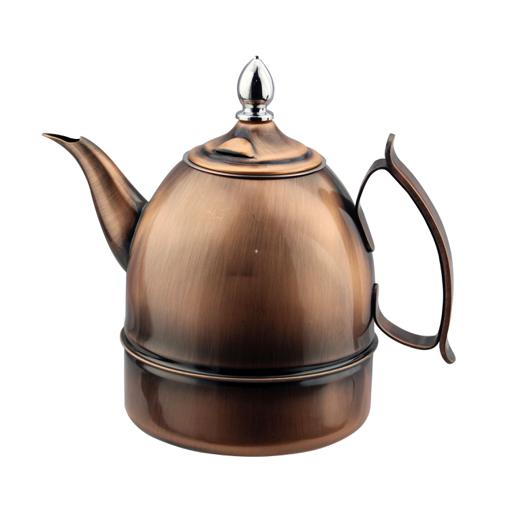 1.2 L S S Coper Plated Arabic Teapot - Copper Plated Stainless Steel Tea  Kettle Teapot Stovetop - No-Rust Quick Heat Distribution, for Home Kitchen,  Metallic Copper Color