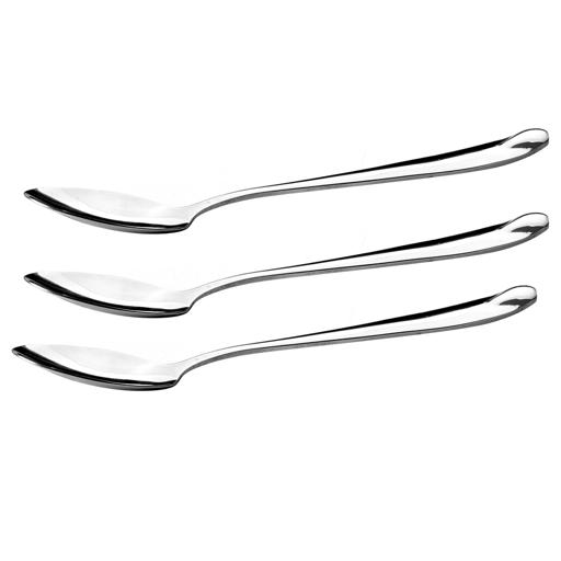 display image 0 for product Royalford 3Pcs Ts Tea Spoon - Plain Pattern Cutlery, Dishwasher Safe, Mirror Polished, Ergonomic