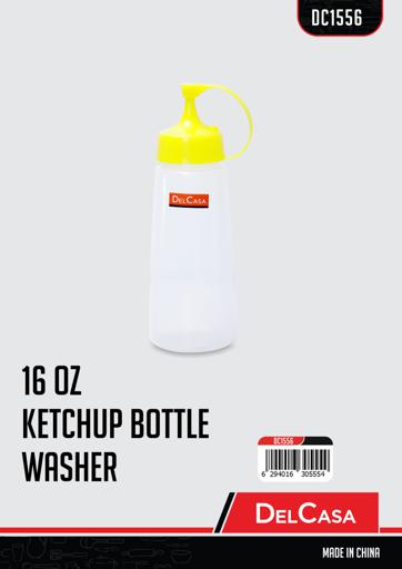 display image 7 for product Delcasa 12Oz Ketchup Bottle + Washer, Plastic Squeeze Bottles Perfect For Ketchup, Mustard