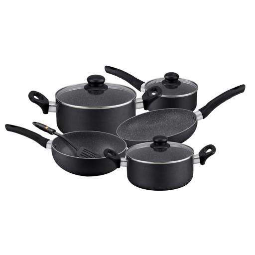 Delcasa 9Pcs Smart Aluminium Cookware Set - Durable Marble Coating, High-Quality Forged Aluminium hero image