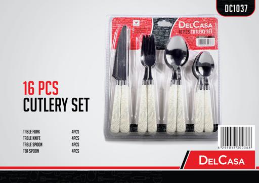 display image 23 for product Delcasa 16Pcs Cutlery Set - Stainless Steel, Include Knives/Forks/Spoons/Teaspoons, Mirror