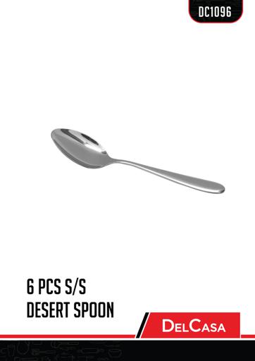 display image 7 for product Delcasa Desert Spoon - 6 Pcs S/S -Stainless Steel - Plain Pattern Cutlery, Long Grip Handle