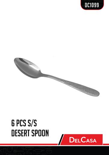display image 8 for product Delcasa Desert Spoon - 6 Pcs S/S -Stainless Steel - Golden Pattern Cutlery, Long Grip Handle