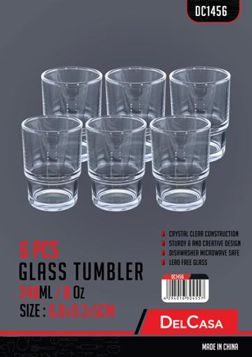 6Pcs Highball Glasses Lead-free Drinking Glasses with Heavy Base