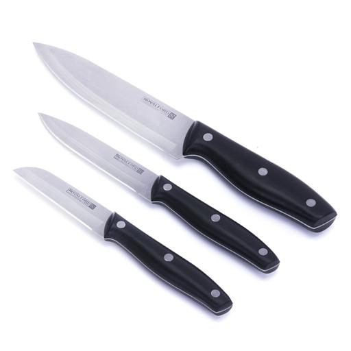 display image 8 for product Royalford 5Pcs Kitchen Tool Set - Potable Block, Stainless Steel, Black, 3 Piece Knife, Kitchen