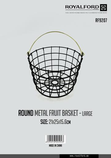 display image 3 for product Round Metal Fruit Basket , Large Mesh Fruit Bowl, RF9207 | Modern Style Container for Kitchen Counter | Table Centerpiece Decorative, Countertop, Home Decor