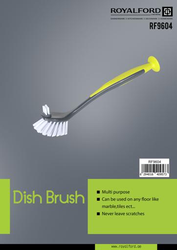 Dish Brush Portable Long Soft Handle Flexible Ergonomic Design