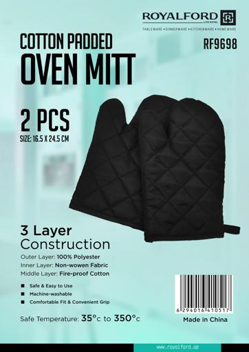 Kitchen Black Cotton Glove & Oven Mitts - China Cotton Glove and