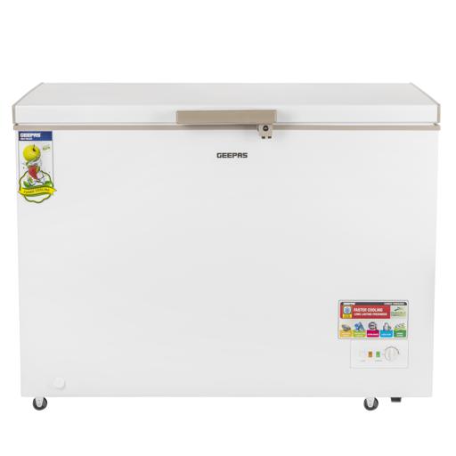 Geepas 350L Chest Breezer 155W - Portable Refrigerator, 2Pcs Food Basket Freezer, Compact hero image