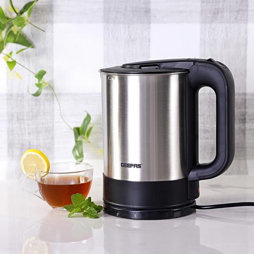 display image 2 for product Geepas 1.7L Electric Kettle 2200W - Portable Lightweight with Comfortable Handle | Automatic Cut Off | Stainless Steel Body | Boil Water, Milk, Tea & Coffee| 2 Year Warranty