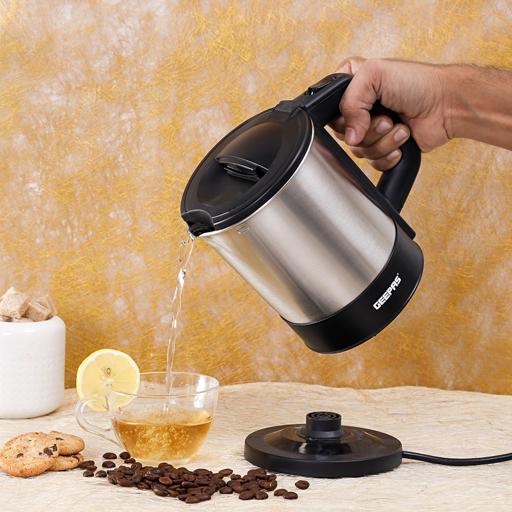 display image 2 for product Geepas GK5418 1350W Travel Electric Kettle - Stainless Steel Housing, Boil-Dry & Overheat Protection |Boiler for Hot Water, Tea & Coffee | 1.0L | 2 Year Warranty