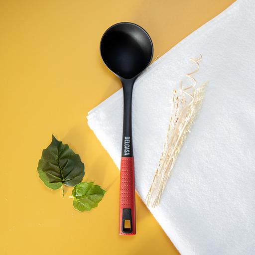 display image 2 for product Delcasa Nylon Ladle - Professional Soup Ladle With Long Handle - Kitchen Dining Cutlery/Crockery