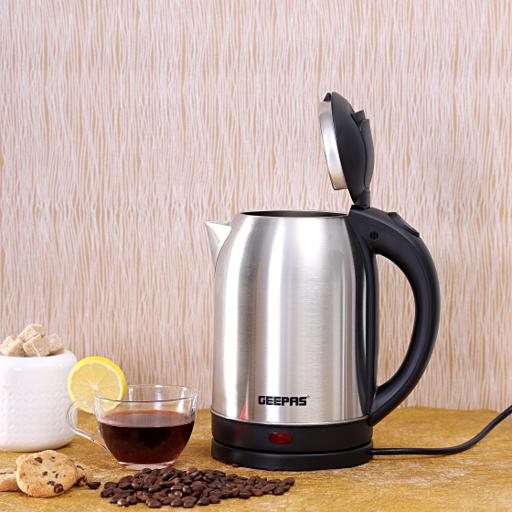 display image 4 for product Geepas 1.8L Electric Kettle - Stainless Steel  Kettle| Auto Shut-Off & Boil-Dry Protection | Heats up Quickly Water, Tea & Coffee Maker - 2 Year Warranty