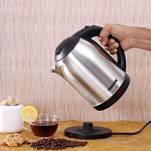 display image 5 for product Geepas 1.8L Electric Kettle - Stainless Steel  Kettle| Auto Shut-Off & Boil-Dry Protection | Heats up Quickly Water, Tea & Coffee Maker - 2 Year Warranty