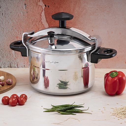 display image 1 for product Royalford 9L Aluminium Pressure Cooker - Lightweight & Durable Home Kitchen Pressure Cooker With Lid