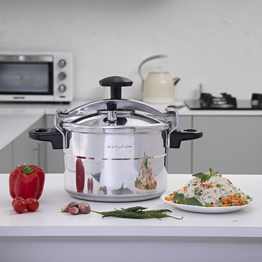 display image 2 for product Royalford 9L Aluminium Pressure Cooker - Lightweight & Durable Home Kitchen Pressure Cooker With Lid