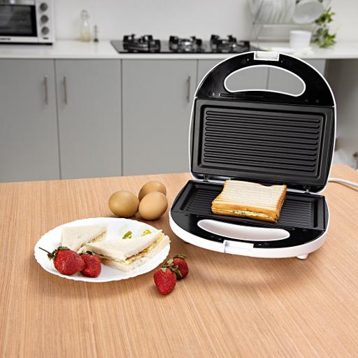 display image 3 for product Geepas Sandwich Toasster - Non Stick Plate with 2 Slice Capacity | Thermostat Control with Indicator Light | Ideal for Sandwich, Omelet & More