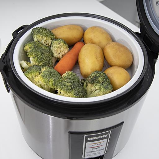 Geepas 1.8L Rice Cooker & Steamer with Keep Warm Function, 700W Automatic  Cooking, Non-Stick Inner Pot, Easy Cleaning