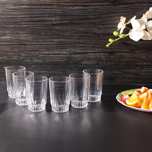 display image 2 for product Royalford 6Oz 6Pcs Glass Tumber - Water Cup Drinking Glass