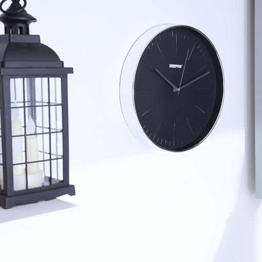 display image 1 for product Geepas Wall Clock - Silent Non-Ticking, Round Decorative Wall Clock For Living Room, Bedroom