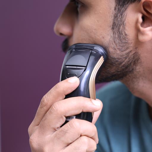 display image 14 for product Geepas Electric Shaver - Triple Floating Blades Safe Face Care Beard Trimmer Shaving Machine