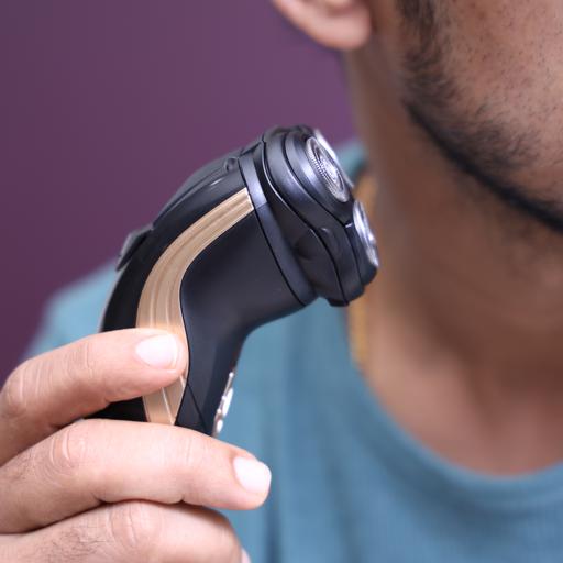 display image 2 for product Geepas Electric Shaver - Triple Floating Blades Safe Face Care Beard Trimmer Shaving Machine