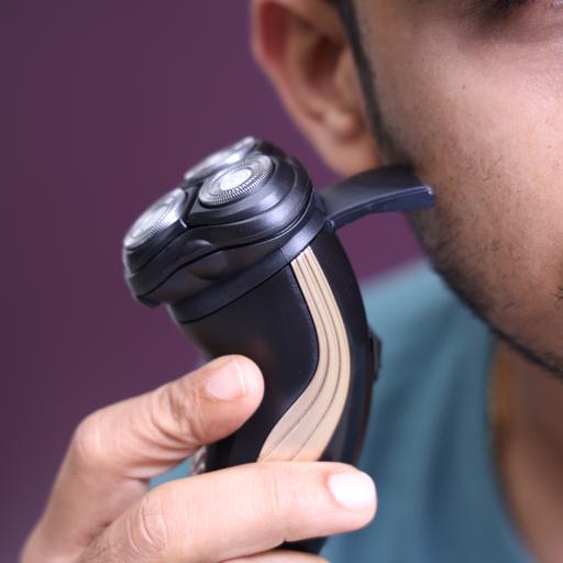 display image 10 for product Geepas Electric Shaver - Triple Floating Blades Safe Face Care Beard Trimmer Shaving Machine