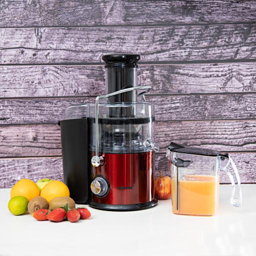 display image 3 for product Geepas GJE5437 800W Centrifugal Juicer - 2.2 L Pulp Container Machine Juice Extractor with 75MM Wide Mouth | 2 Speed, Stainless Steel Body, Non-Slip Feet