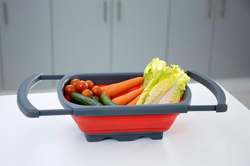 display image 2 for product Royalford Collapsible Colander Over The Sink - Strainer With Extendable Handles - Fits Most Of Sizes