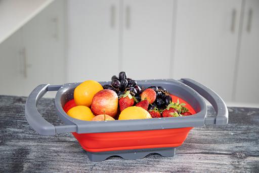 display image 4 for product Royalford Collapsible Colander Over The Sink - Strainer With Extendable Handles - Fits Most Of Sizes