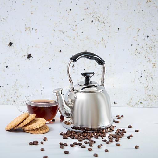 display image 3 for product Royalford 1.5L Stainless Steel Whistling Kettle - Portable Whistling Tea Kettle With Heat Resistant