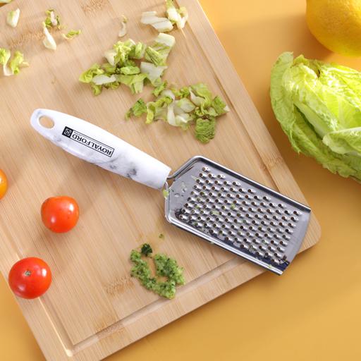 display image 3 for product Royalford Stainless Steel Grater With Marble Designed Handle - Comfortable Design With Hanging Loop