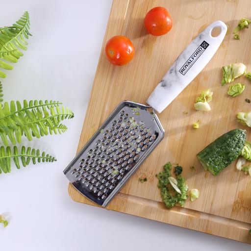 display image 2 for product Royalford Stainless Steel Grater With Marble Designed Handle - Comfortable Design With Hanging Loop