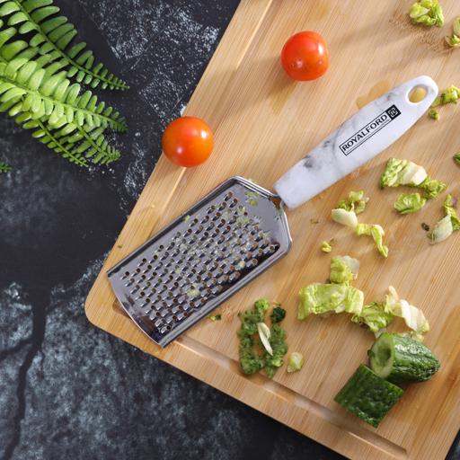 display image 4 for product Royalford Stainless Steel Grater With Marble Designed Handle - Comfortable Design With Hanging Loop