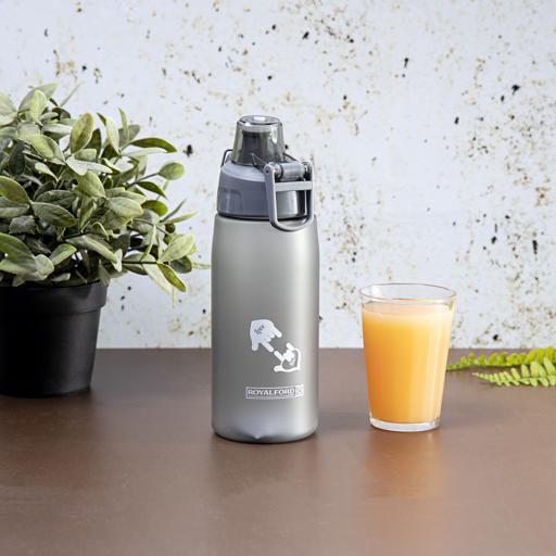 display image 1 for product Royalford 550Ml Water Bottle - Portable Reusable Water Bottle Wide Mouth With Press Button