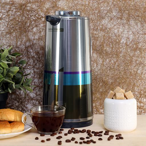 display image 6 for product Royalford 1.0L Silver Vacuum Flask - Stainless Steel Keeping Hot/Cold Long Hour Heat/Cold Retention