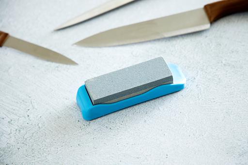 display image 4 for product Royalford Grinding Stone Knife Sharpener - Portable Non Slip Base With Sharpening & Smoothening Side