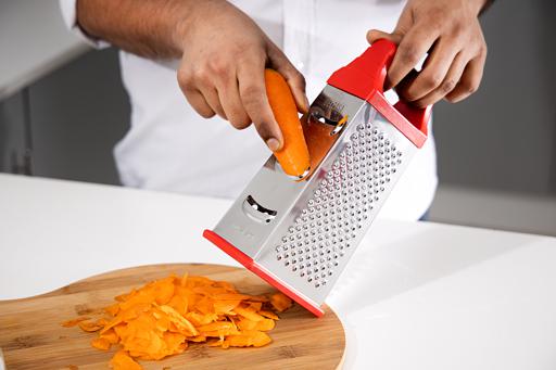 Buy Delcasa Large Box Grater 3 In 1 Cheese Grater For Kitchen With Storage  Container 3 Blade Non-Stick Online in UAE - Wigme