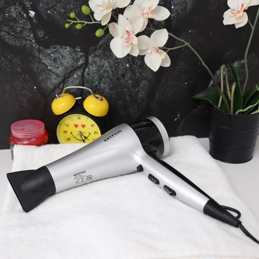 display image 3 for product Krypton 2400W Powerful Hair Dryer - 2-Speed & 3 Temperature Settings - Salon Quality With Cool Shot