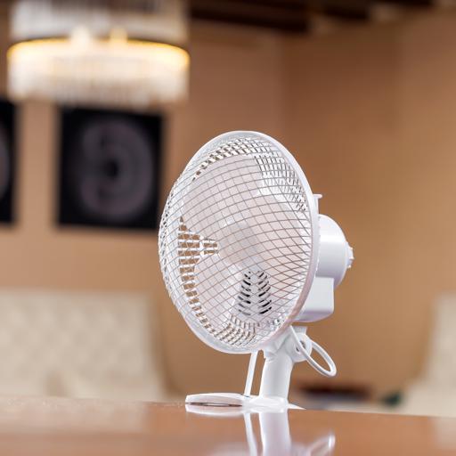 display image 1 for product 2-in-1 Desk Fan, Clip Fan with Oscillation, GF9626N | Safety Grill | Plastic Clip Fan with 3 Blades | 30W Powerful Motor | Ideal for Home, Office, Etc