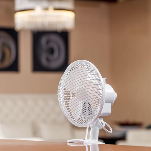 display image 3 for product 2-in-1 Desk Fan, Clip Fan with Oscillation, GF9626N | Safety Grill | Plastic Clip Fan with 3 Blades | 30W Powerful Motor | Ideal for Home, Office, Etc