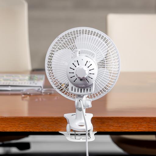 display image 5 for product 2-in-1 Desk Fan, Clip Fan with Oscillation, GF9626N | Safety Grill | Plastic Clip Fan with 3 Blades | 30W Powerful Motor | Ideal for Home, Office, Etc