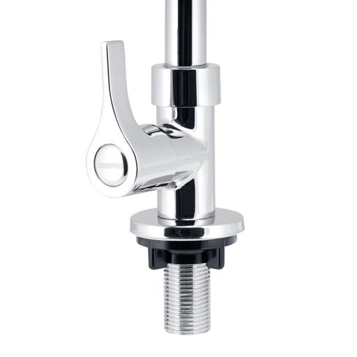 display image 3 for product Single Lever Pillar Sink Tap, Stainless Steel Tap, GSW61017 | Kitchen Mixer Tap | Single Handle Basin Taps for Small Kitchen or Bathroom | Solid Zinc Alloy Chrome Finish