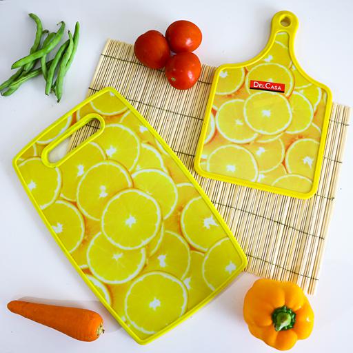 display image 2 for product Delcasa 2Pcs Cutting Board Set 36.5X22.5X1.1Cm - Cutting Board With Non-Slip Base