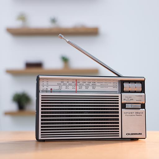 display image 1 for product Fm/Mw/Sw/Am/Usb/Sd/Bt Rechar. Radio 1x20