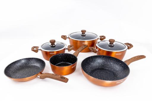 Pots and Pans Set, Cookware Copper Pan Set, Nonstick Ceramic Coating, Saute  Pan, Saucepan Stockpot with Lid, Fry Pan, 10pcs