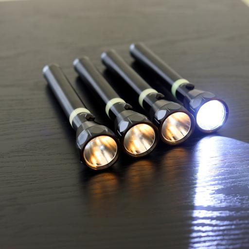 display image 5 for product Geepas 4Pcs Rechargeable LED Flashlight - Portable Torch with 3 Hours Working | Corrision/Water/Shock Resistant | Ideal for Camping, Night Walk & More