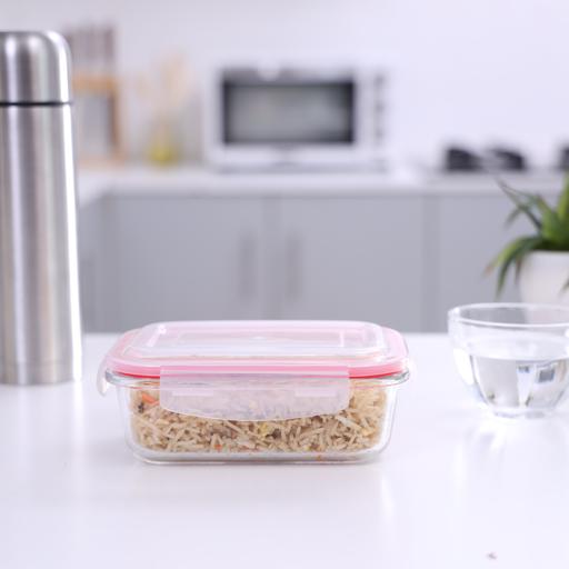 display image 1 for product Delcasa 400Ml Brs Rectangle Glass Airtight Container