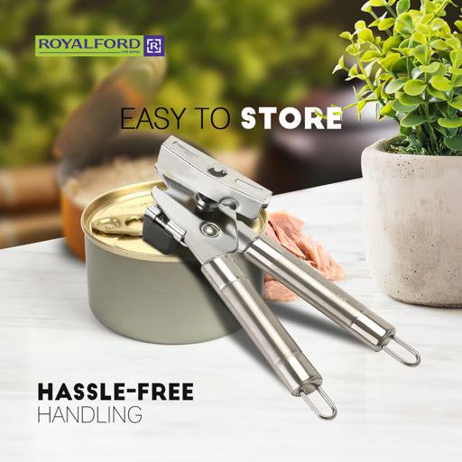 display image 12 for product Royalford Stainless Steel Can Opener With Tube Handle